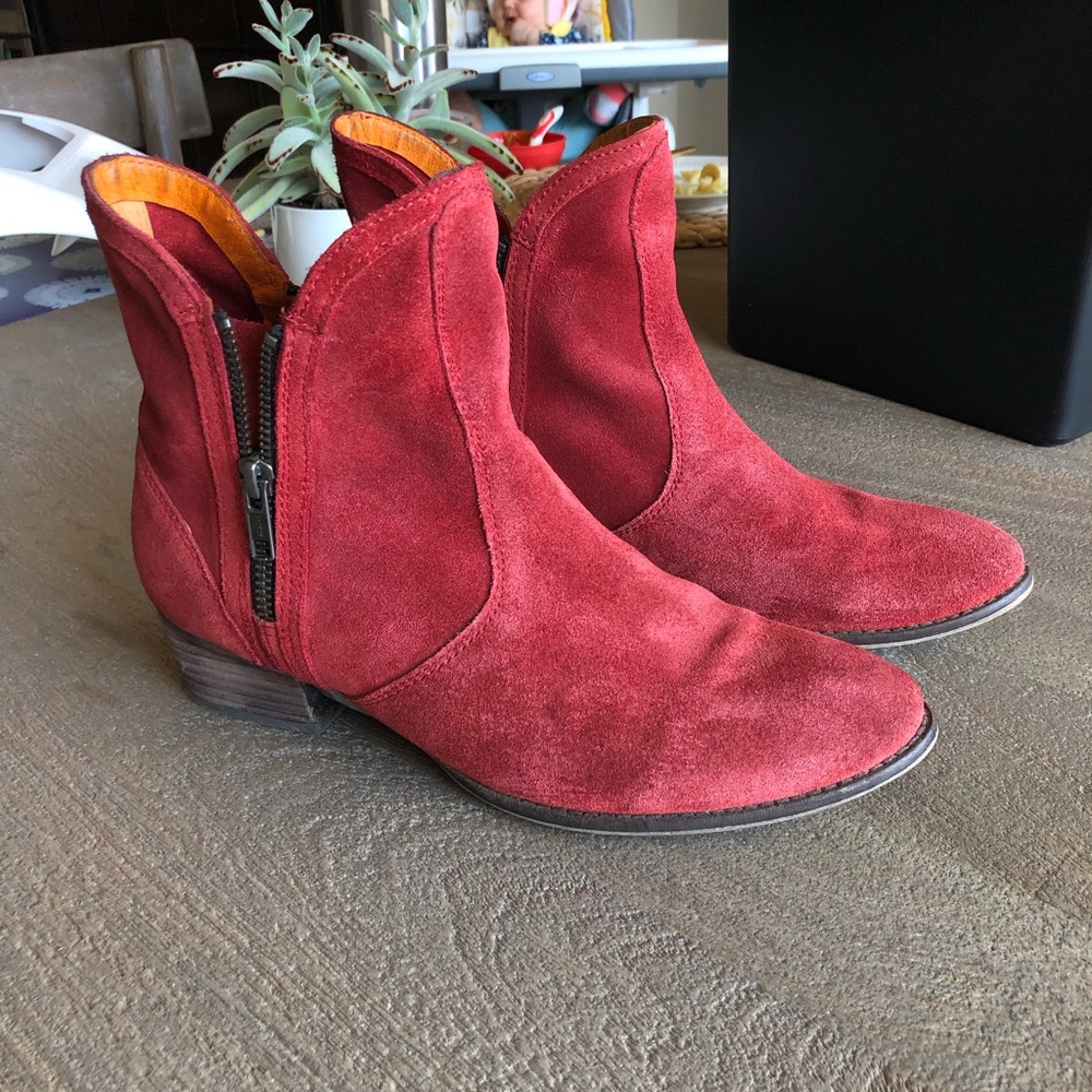 Matisse red booties.